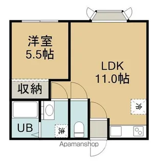 リバーサイド中の橋【2階】の間取り